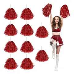 BITART - 10 Pcs Pompones de Animadora Plumeros Cheerleader Colores