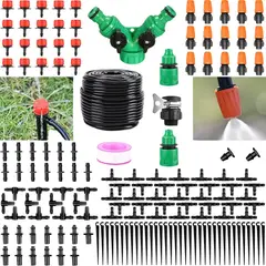 GENERICO - Kit De Riego Sistema Automático Goteo O Aspersor 40m 158pcs