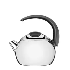 TRAMONTINA - Tetera de acero inoxidable con mango negro 14,5 cm y 2,25 l