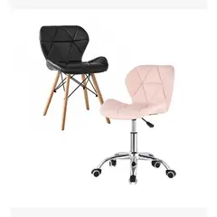 CORI CORI - Pack Manicurista Eames - Tipo Escritorio Rosa + Silla Negra