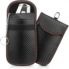 KUANGYE - 2pcs Faraday Protector Llavero Bolsa De Seguridad Para Coche