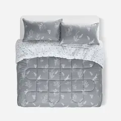 ROSEN - Plumón Reversible Soft Touch Astrid Gris/Blanco King