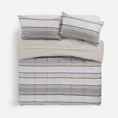 ROSEN - Plumón Algodón Reversible Bali Beige 15 Plazas