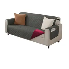 GENERICO - FUNDA SOFÁ SILLÓN 3 CUERPOS SOBREPONER BICOLOR REVERSIBLE B02