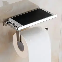 GENERICO - Porta papel higienico Baño Acero Inoxidable Soporte Papel Higiénico