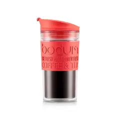 BODUM - Mug de Viaje 0,35 Lts. Roja – Doble Pared Libre de BPA - Travel Mug Térmica Portátil