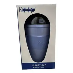 KEEP - Vaso Yogurt Cereal 330ml Con Cuchara Azul