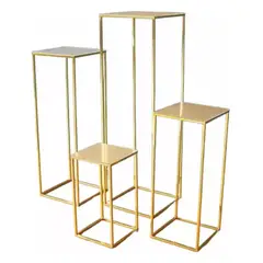 GENERICO - Mesas Candy Bar Decoracion 4 Pzs Estructura Metalicas Fiesta