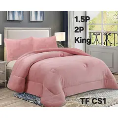 GENERICO - Cubrecama de Invierno Plush con Chiporro 1.5 p Palo Rosa TFCS1