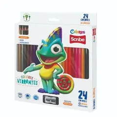 GENERICO - Lapices Scribe Colores Vibrantes 24 Lapices