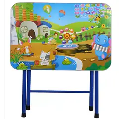 GENERICO - Mesa + Silla Plegables Altura Ajustable Escritorio Niños