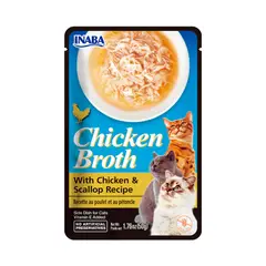 INABA - Snack Sobres Churu Broth Pollo y Ostion para Gato 50gr