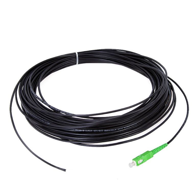 Cable DROP Fibra Óptica Exterior Preconectorizado 90 mts
