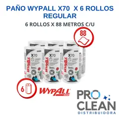 GENERICO - Wypall X70 Regular Roll 6 Unds x 88 Paños C/u