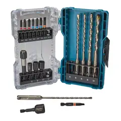 MAKITA - Set Brocas Sds Plus, Puntas Y Dados 18 Pcs E-07026