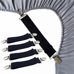KUANGYE - Sujetadores De Sábana De Cama Correa Ajustable 8 Unidades