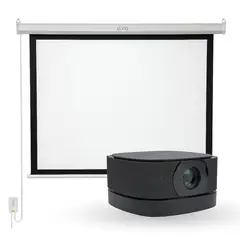 LEVO - Proyector Portatil Lumix 9000lm + Telón Electrico 80"