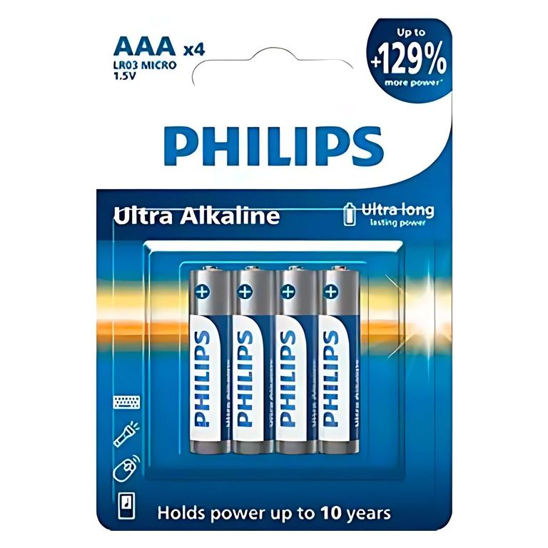 4 Pilas Alcalinas AAA Blíster LR03E4B - SC