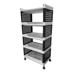 PROCHEF - Carro Estante Organizador Plástico 5 Bandejas Removibles