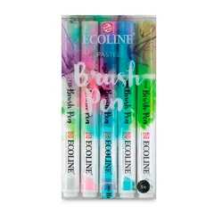 Royal Talens - Set Plumones Punta Pincel Ecoline (5 Colores Pastel)