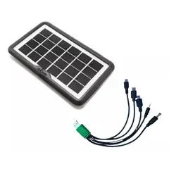 GENERICO - Panel Solar Portátil 8w 12v Cargador 5en1
