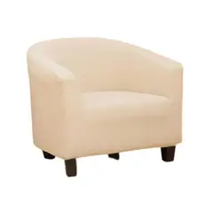 GENERICO - Juego de 2 Fundas Poltrona Sofa Texturizada Ajustable BEIGE CLARO