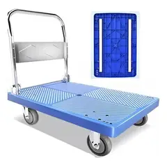 GENERICO - Carro Carga Yegua Plegable Plataforma 90x60cm 300-400kg