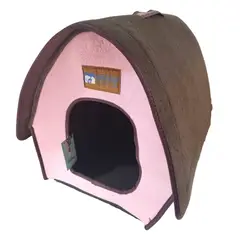 GENERICO - Casa Cama Pequeña Comoda Plegable Para Perros Y Gatos Rosada