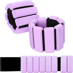 GENERICO - 1LB Pesas De Muñeca Pulsera De Pesas Para Fitness 1Par-Violeta