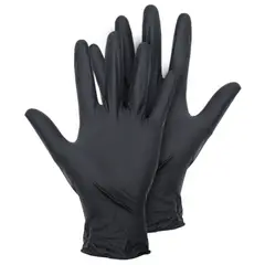 MONTANA - Guantes De Latex Negros Talla M Caja 100 Unidades