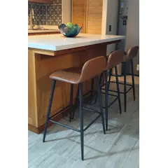 GENERICO - Silla de Bar Oxford 63 cm Cafe (1 Unidad)
