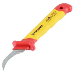 WORKPRO - CUCHILLO CORTA CABLE GANCHO LARGO AISLADO 50X180MM