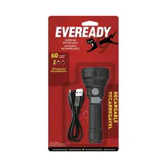 EVEREADY - Linterna Led Recargable Usb 60 Lumenes 2 Modos
