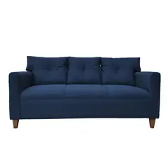 SOFAS HOME - SOFA MATEO CHENILLE AZUL PATA MADERA 3C
