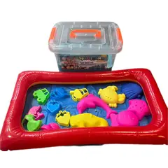 GENERICO - Arena Mágica 1 Kilo Con Moldes Y Piscina Inflable Para Niños