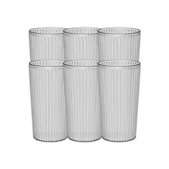 KAWI - Set 6 Unidades Vasos Transparente 480ml Sustentables Malmö Kawi®.