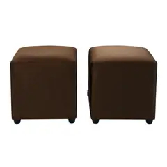 BODEVIR - Set Pouf Cali 1C Felpa 30 Chocolate