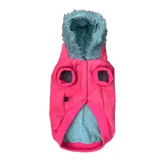 MASCOTACHIC - Chaqueta Gorro Piel Fucsia talla XS