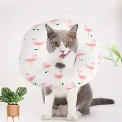 DEFENSOR FOREVER - Collar Isabelino Tela Acolchado Gato Perro Pequeño Talla S