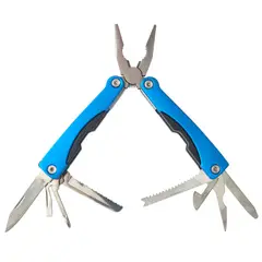 OEM - Alicate de Bolsillo Multiherramienta 9 en 1 Azul 13043