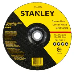 STANLEY - Disco corte metal 9' eje 7/8' STA0412