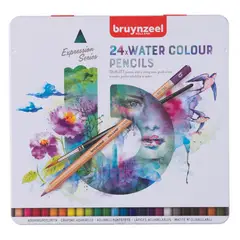 BRUYNZEEL - Lápices Acuarelables + Pincel (24 Colores)