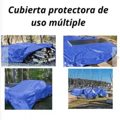 PLASTIC - Lona Impermeable Multiuso 9x12 M Con Ojetillos Reforzados