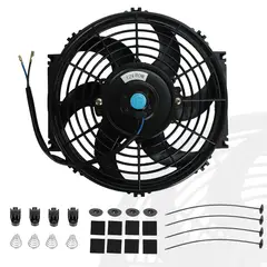 KUANGYE - Electro Ventilador Universal De 10 Pulgadas 12 Volts