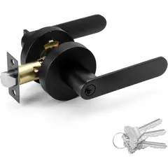 KUANGYE - Cerradura Chapa Manija Para Puerta Recamara Negro