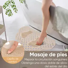AIZO - Alfombra de Baño Antideslizante con Punto Masaje Segura Cómoda 80x50cm