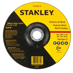 STANLEY - Disco desbaste metal 7" eje 7/8" metal STA0414