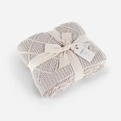 ROSEN - Manta Algodón Tejido 150 x 200 cm Luise Beige