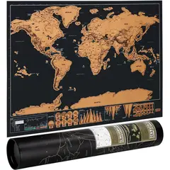 GENERICO - Mapa Para Raspar Scratch Map Deluxe Edition 82x59cm Raspable