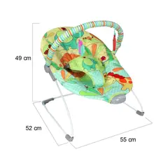 LITTLE MONKEY - Mecedora Bebe azul Vibradora Juguetes Elefante